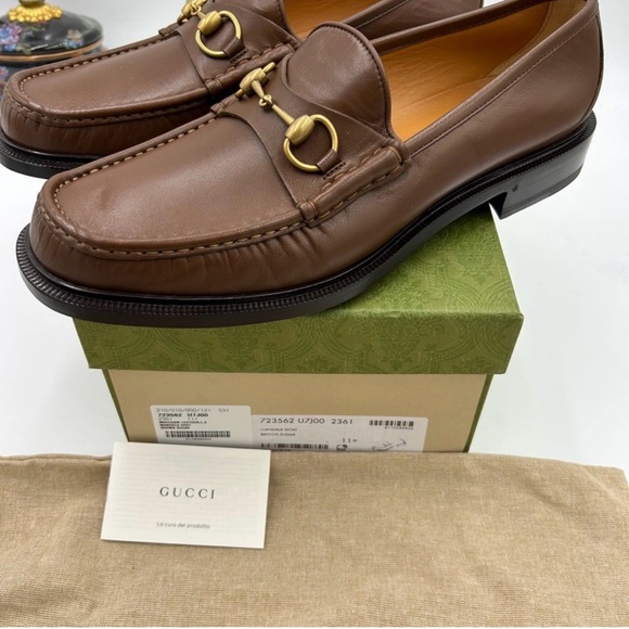 Men\'s Gucci Horsebit 1953 leather loafers size 11.5 fits 12.5 US made in Italy main image 5